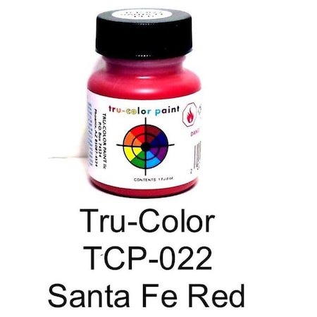 Tru-Color Paint 1 oz Santa Fe Red Railroad Color Acrylic Paint TCP022
